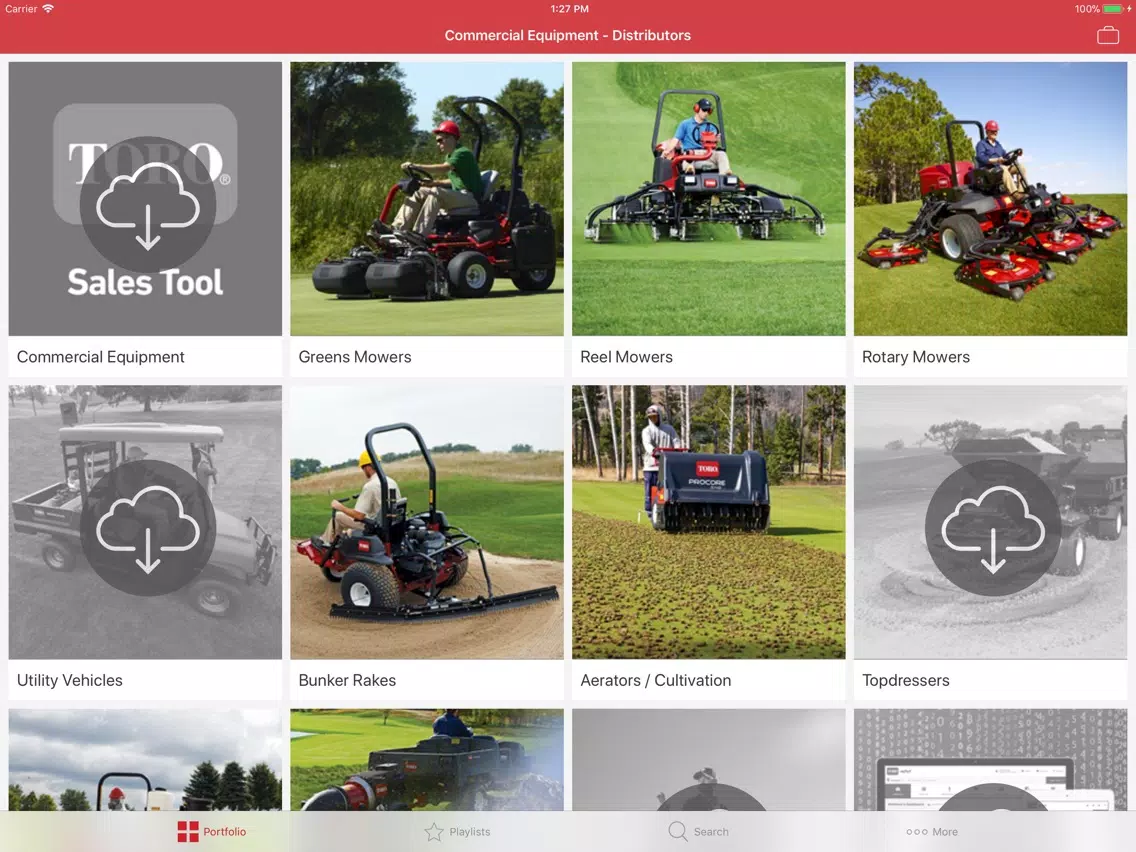 Tangkapan skrin Toro Sales Tool iPad 