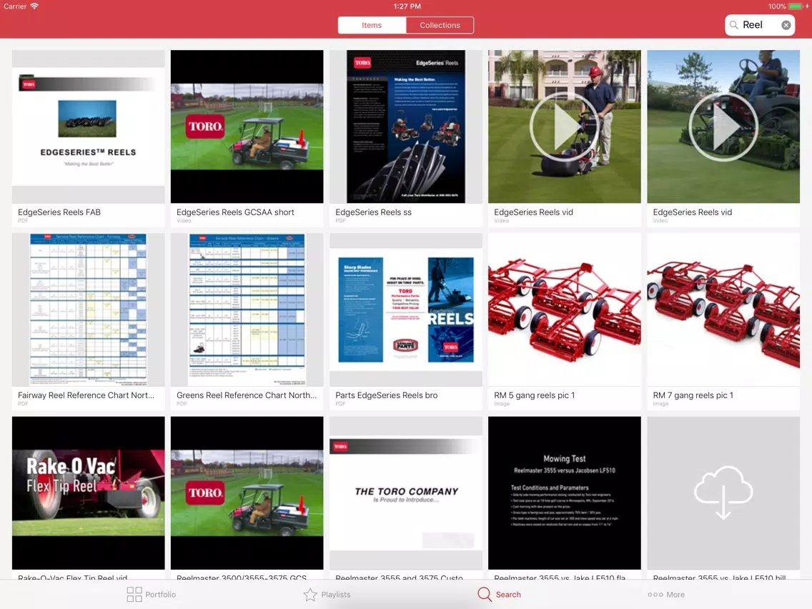 Tangkapan skrin Toro Sales Tool iPad 