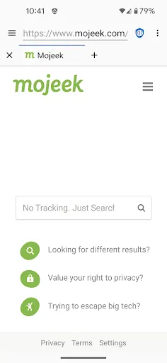 Screenshot di Privacy Browser