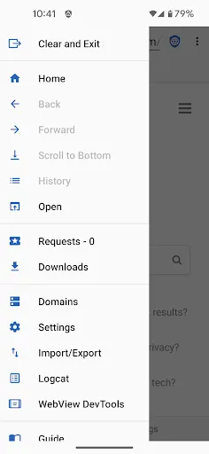 Screenshot di Privacy Browser