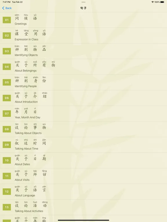 Learn Daily Chinese iPad 应用截图