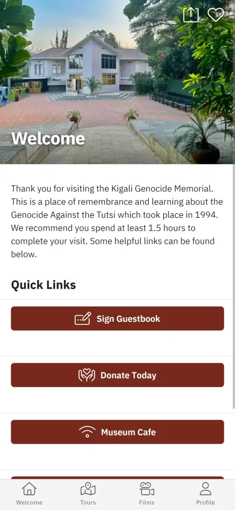 Capturas de tela do Kigali Genocide Memorial