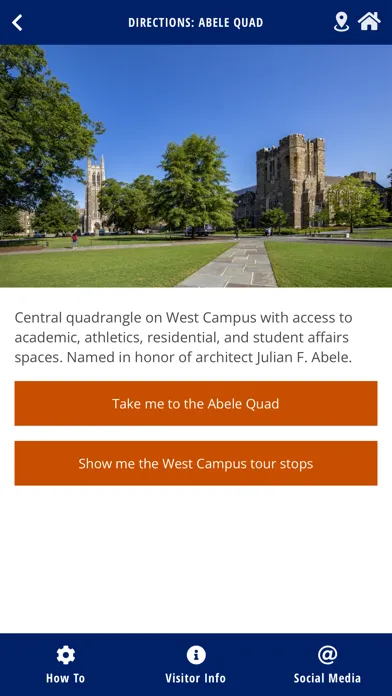 Capturas de pantalla de Duke Admissions Tour