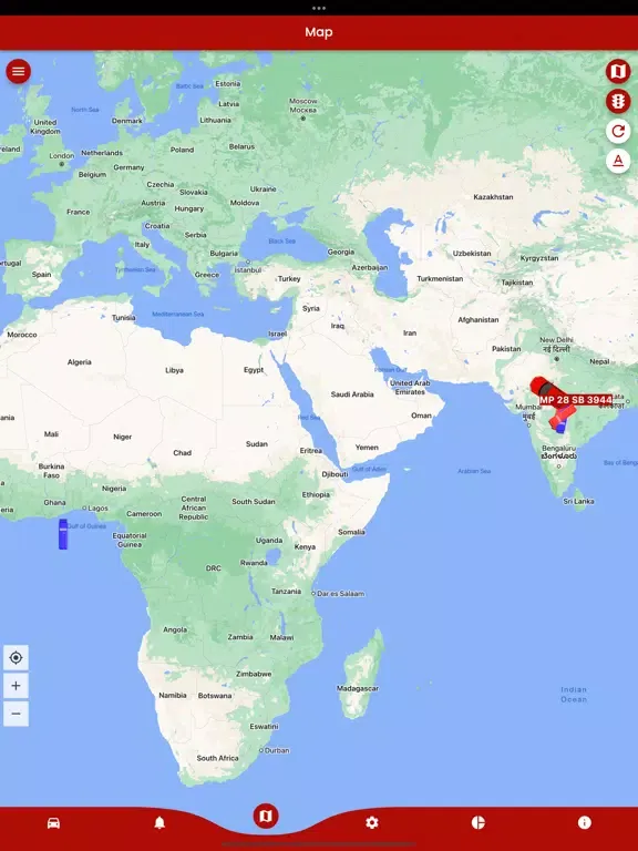 ภาพหน้าจอของ Satellite VTS Tracking iPad 