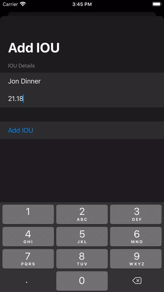 Track my IOUs Ekran Görüntüleri
