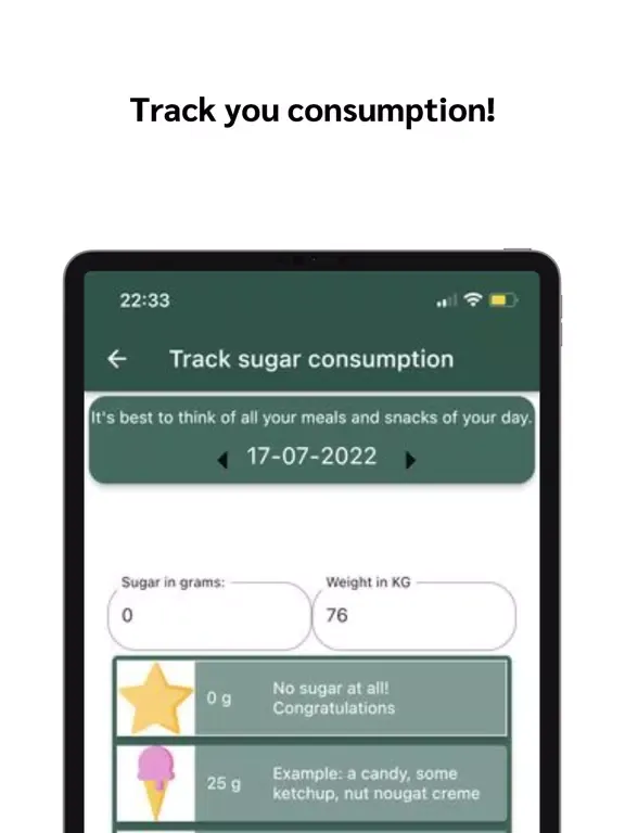 Sugar Free Challenge iPad  Screenshots
