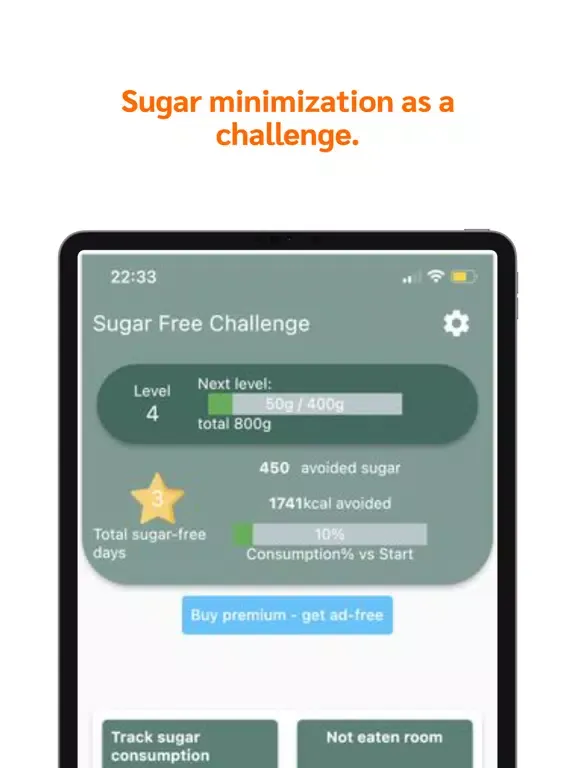 Sugar Free Challenge iPad  Screenshots