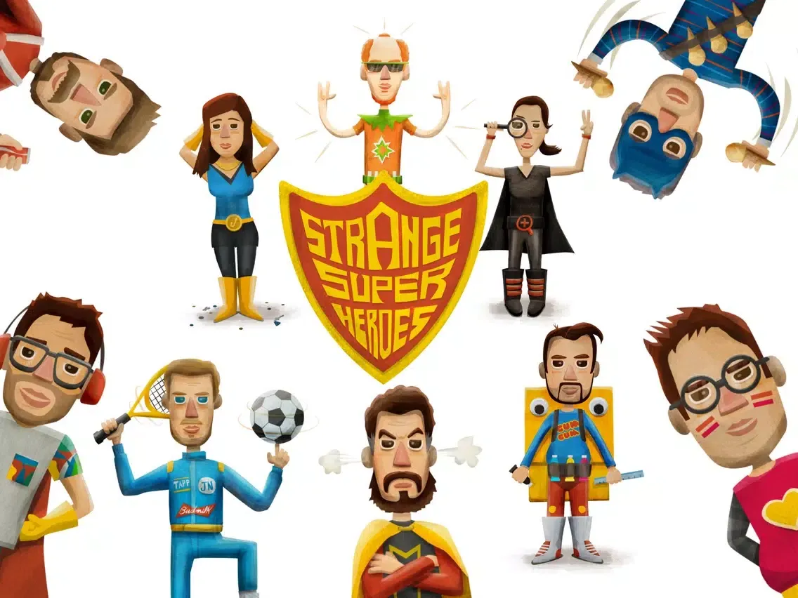 Strange Super Heroes Stickers iPad  Screenshots