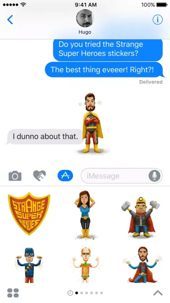Strange Super Heroes Stickers Screenshots