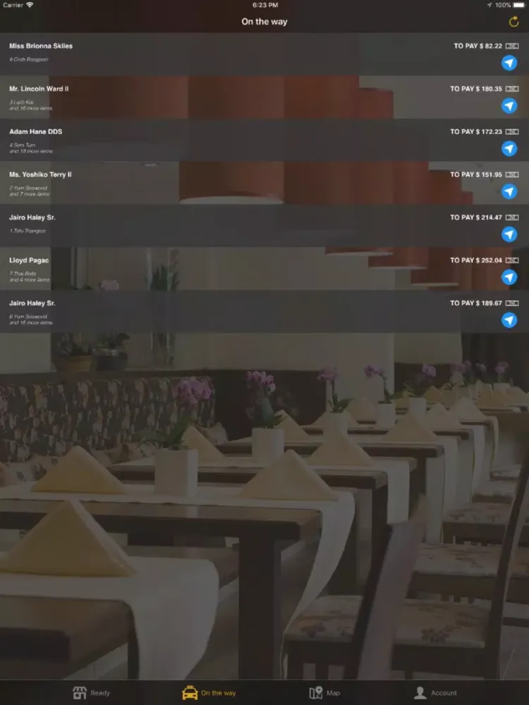 Скриншоты Chef Delivery Admin iPad 