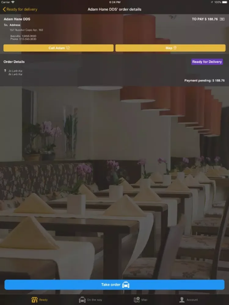 Скриншоты Chef Delivery Admin iPad 