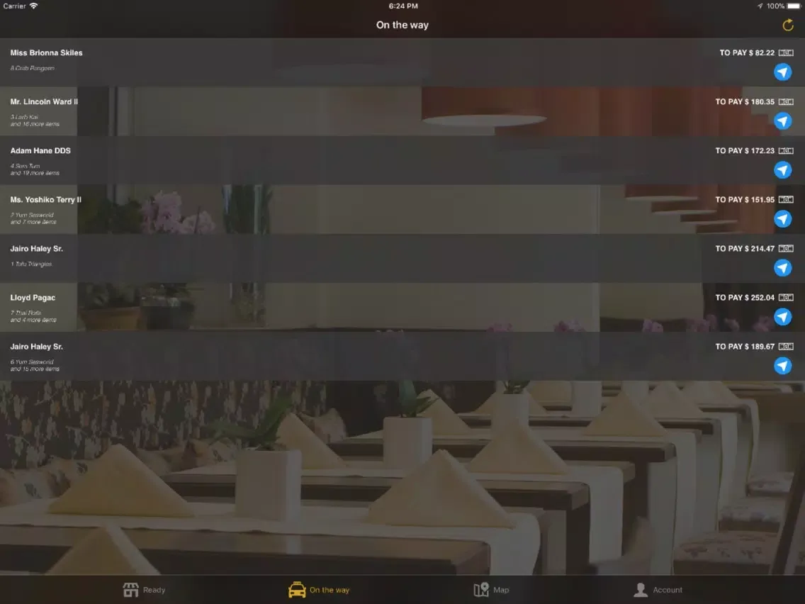 Скриншоты Chef Delivery Admin iPad 