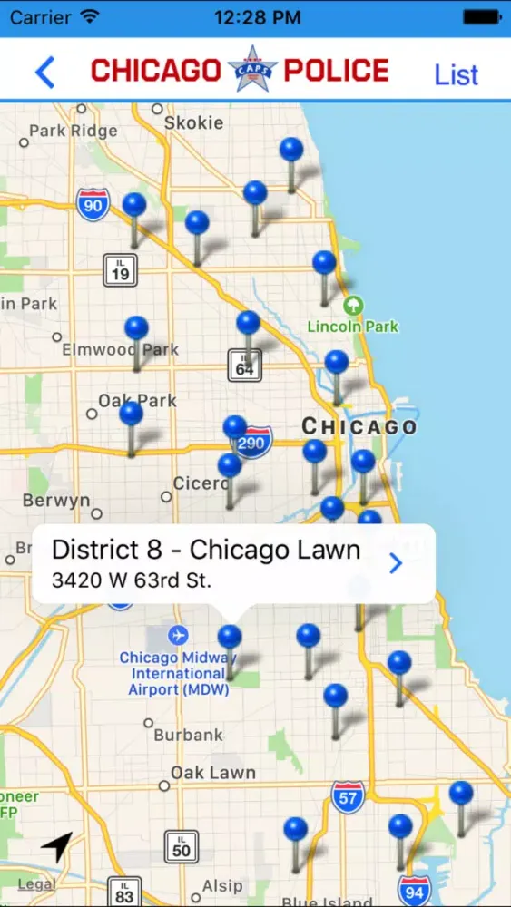 Ảnh chụp màn hình của Chicago Police and Fire