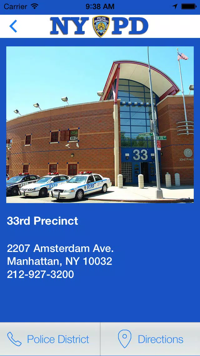 Tangkapan skrin NYPD Precincts
