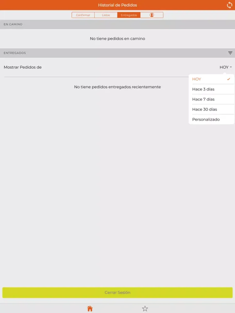 Tangkapan skrin Mr.Pedidos Mensajero iPad 