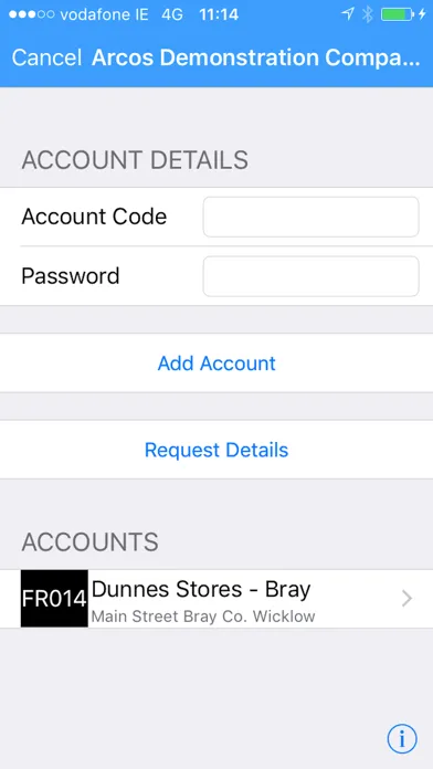 Arcos Retailer Screenshots