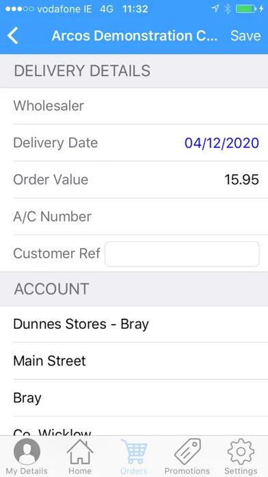Arcos Retailer Screenshots