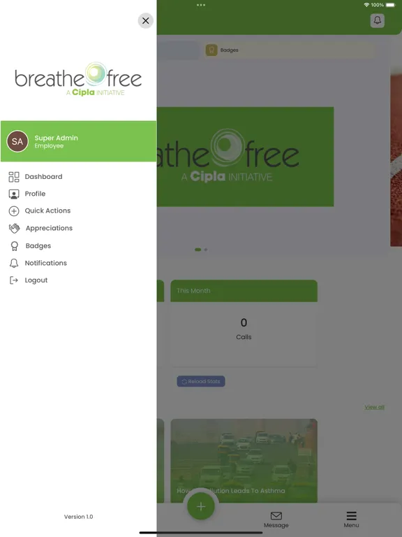 Ảnh chụp màn hình của BF Connect 2.0 iPad 