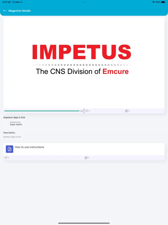 Captures d'écran de Impetus App iPad 