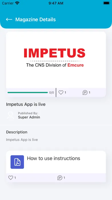Captures d'écran de Impetus App