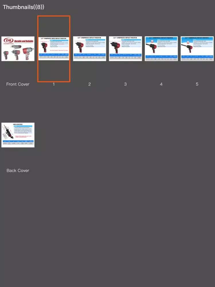Capturas de pantalla de DR Pneumatic Tools vBook iPad 
