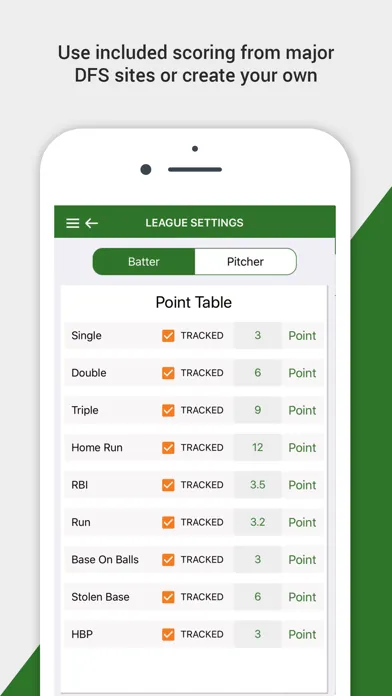 Baseball DFS Predictor應用截圖