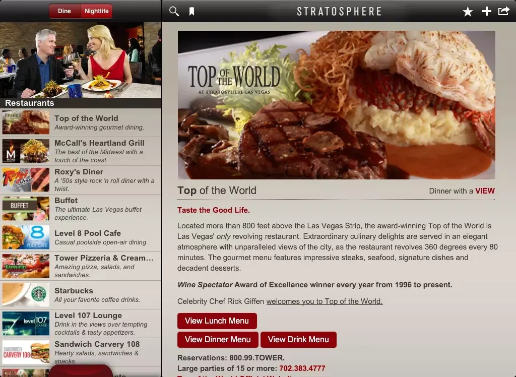 Stratosphere Casino, Hotel & Tower iPad 应用截图