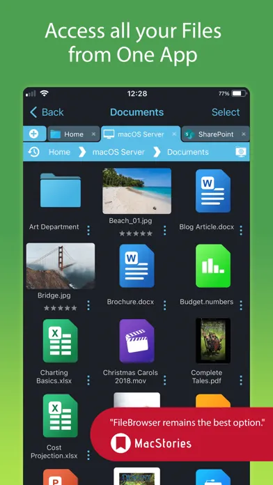 Capturas de tela do FileBrowser Professional