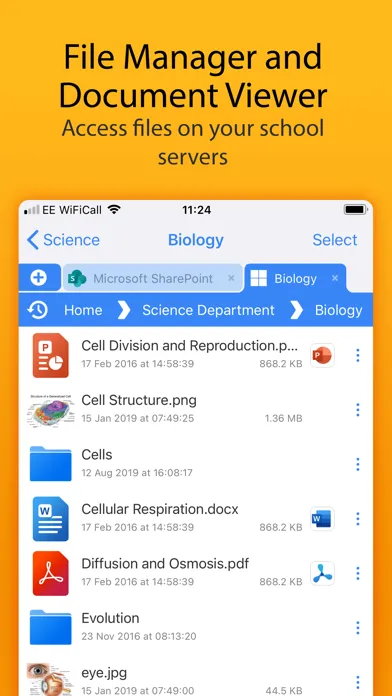 Zrzuty ekranu FileBrowser for Education