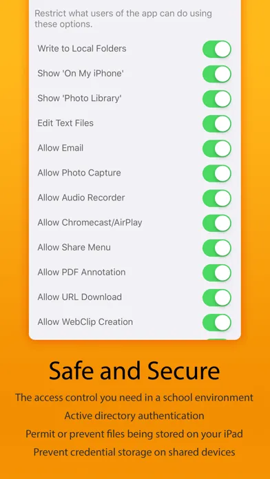 Zrzuty ekranu FileBrowser for Education