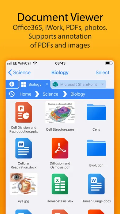 Zrzuty ekranu FileBrowser for Education