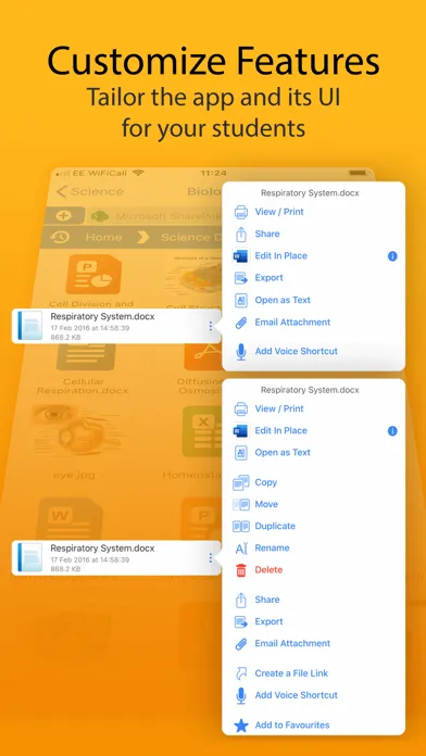 Zrzuty ekranu FileBrowser for Education
