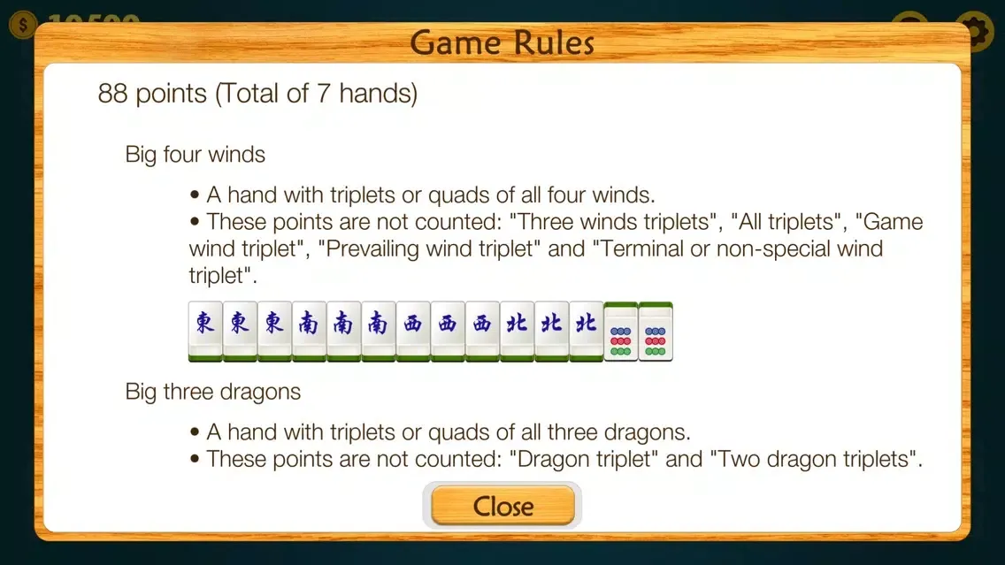 Capturas de tela do Mahjong 88 Points