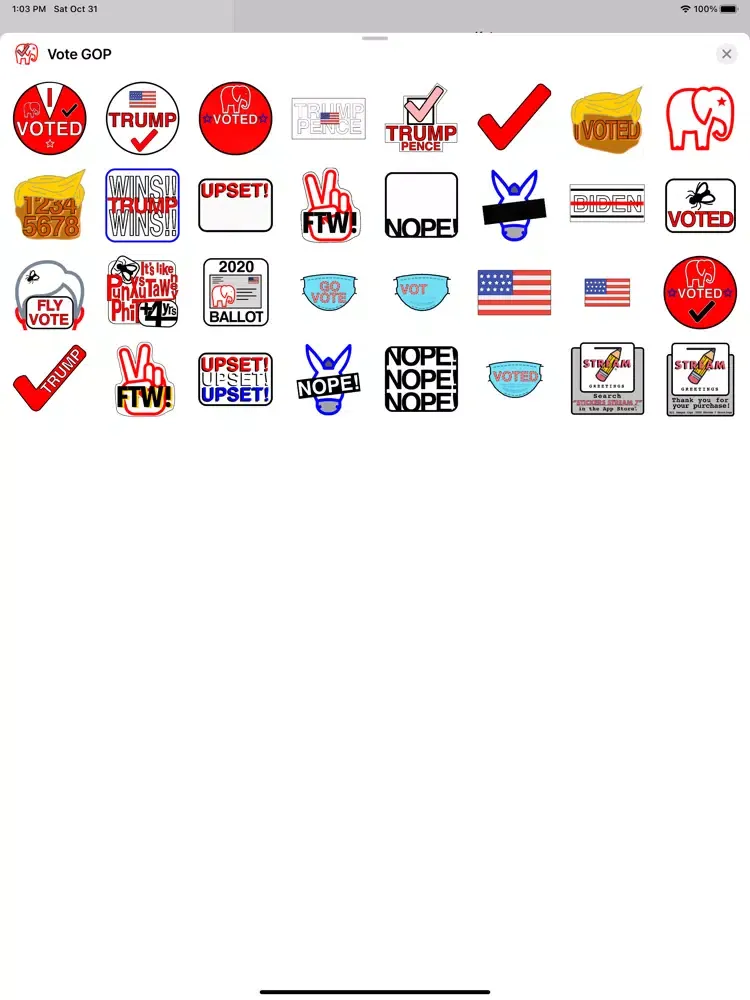 ภาพหน้าจอของ Republican Vote 2020 iPad 
