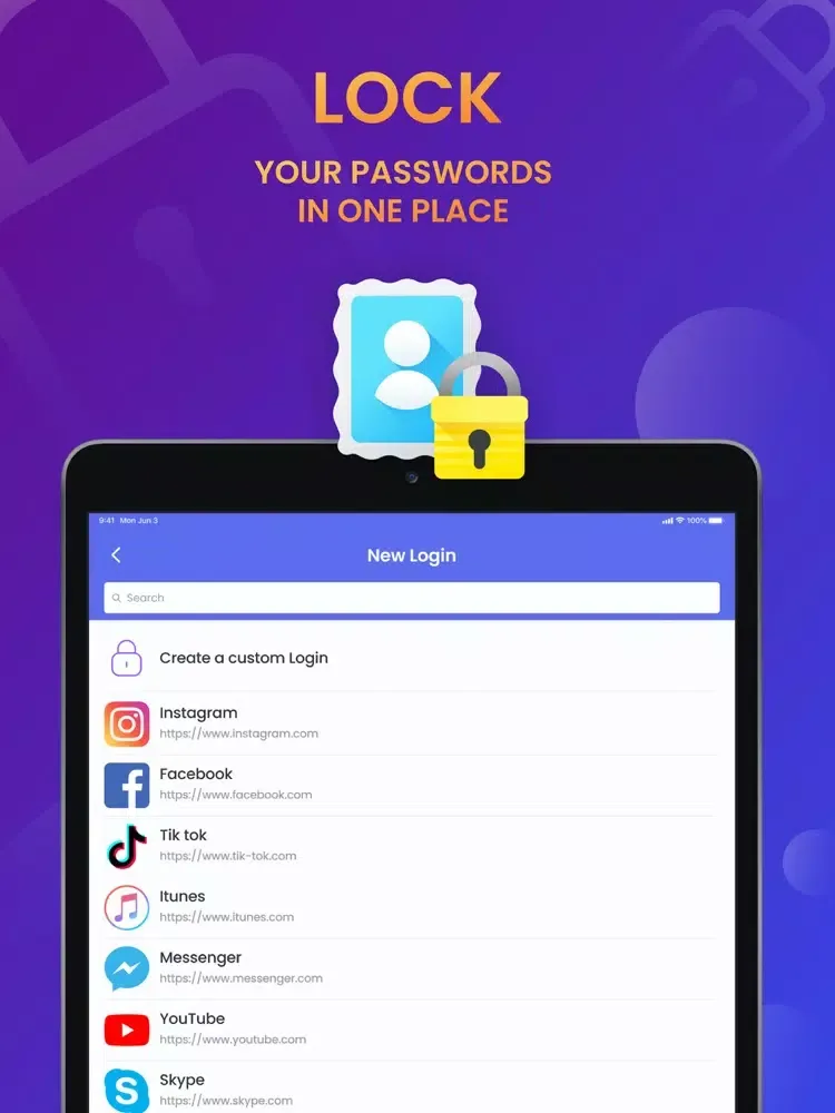 Скриншоты Password Manager Lock iPad 