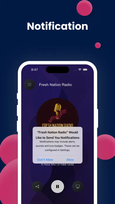 Captures d'écran de Fresh Nation Radio