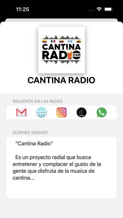 Screenshot di Cantina Radio
