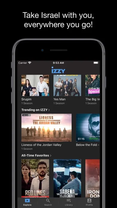 IZZY - Stream Israel Ekran Görüntüleri