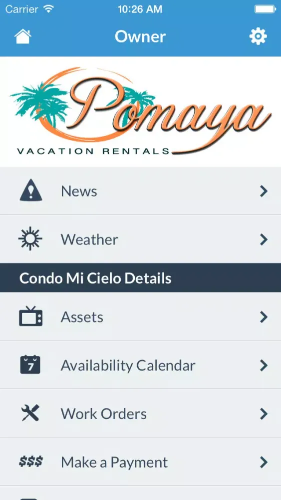 Zrzuty ekranu Pomaya Vacation Rentals Owner Management