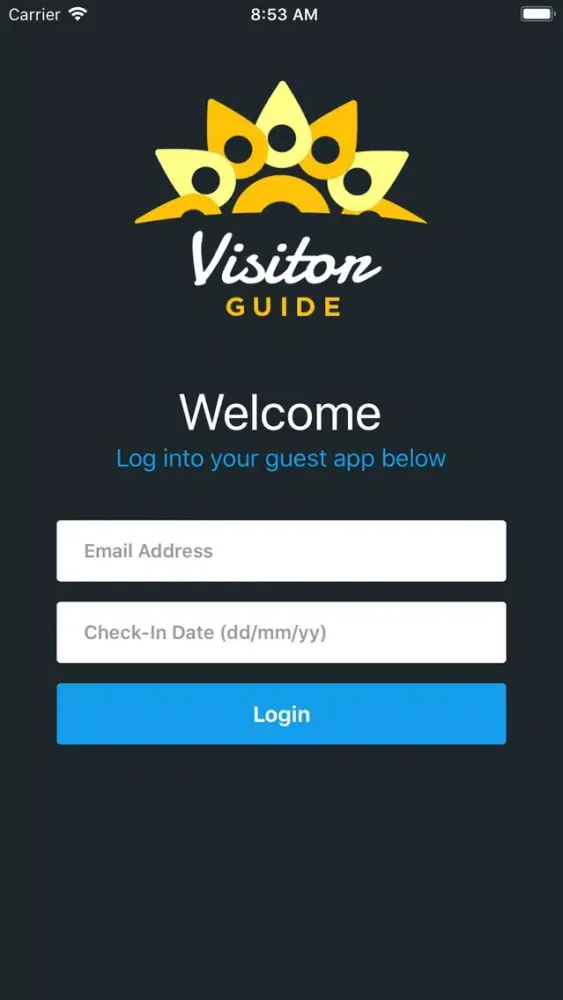 Ảnh chụp màn hình của E-Visitor Guide