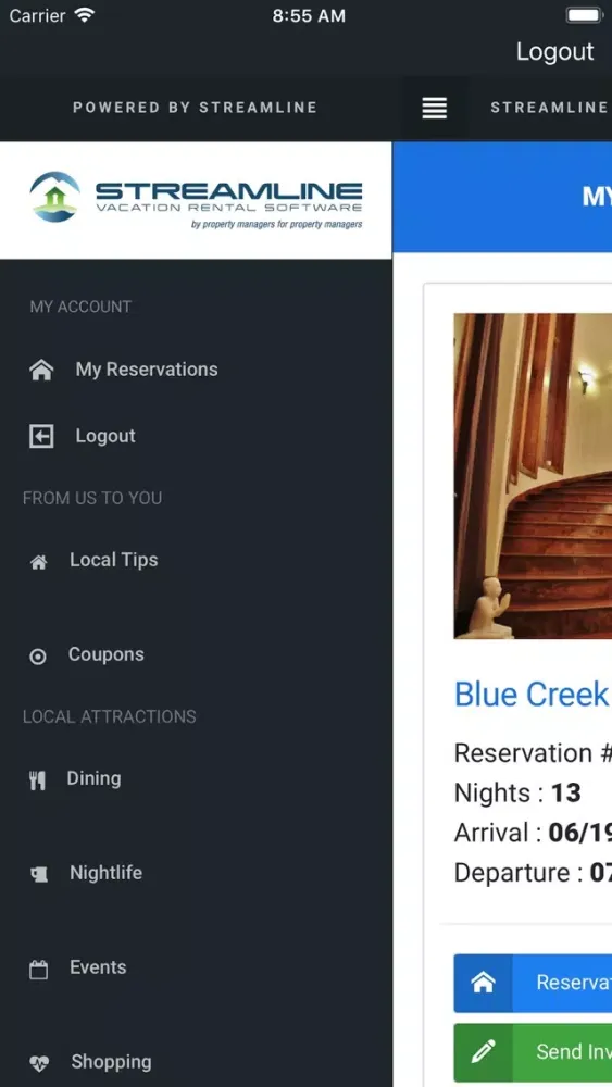 Ảnh chụp màn hình của E-Visitor Guide
