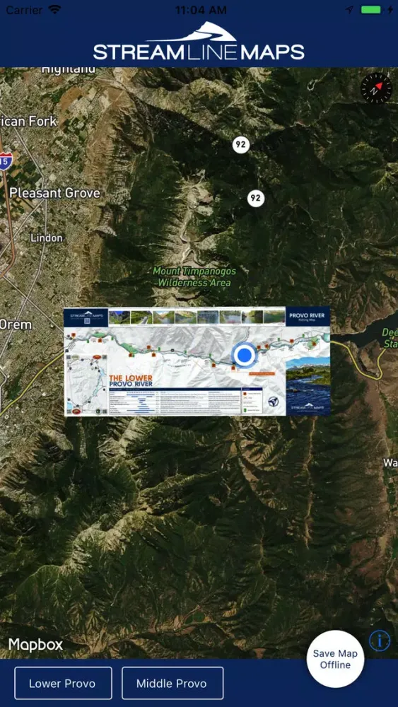 Streamline Maps - Provo River سکرین شاٹس