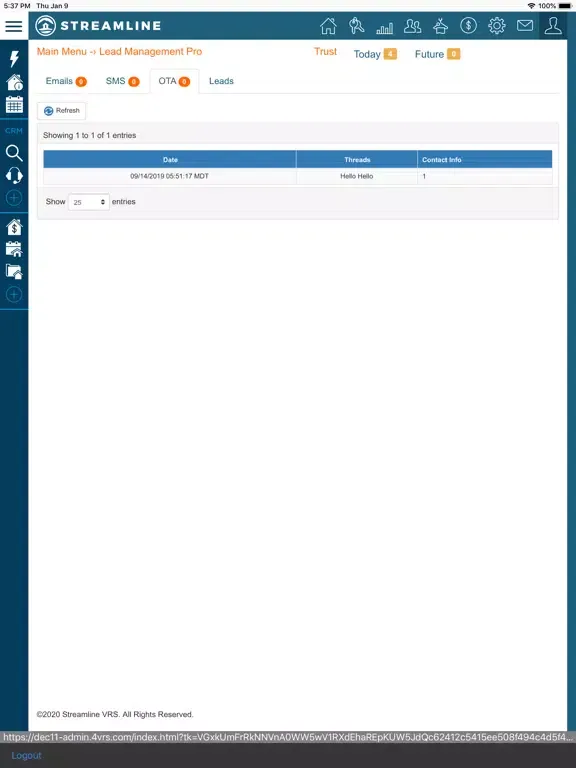 Streamline Admin iPad  স্ক্রিনশট