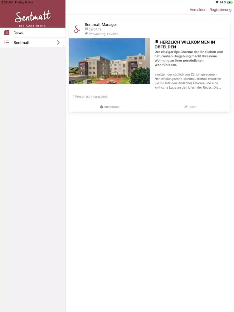 Sentmatt iPad  Screenshots