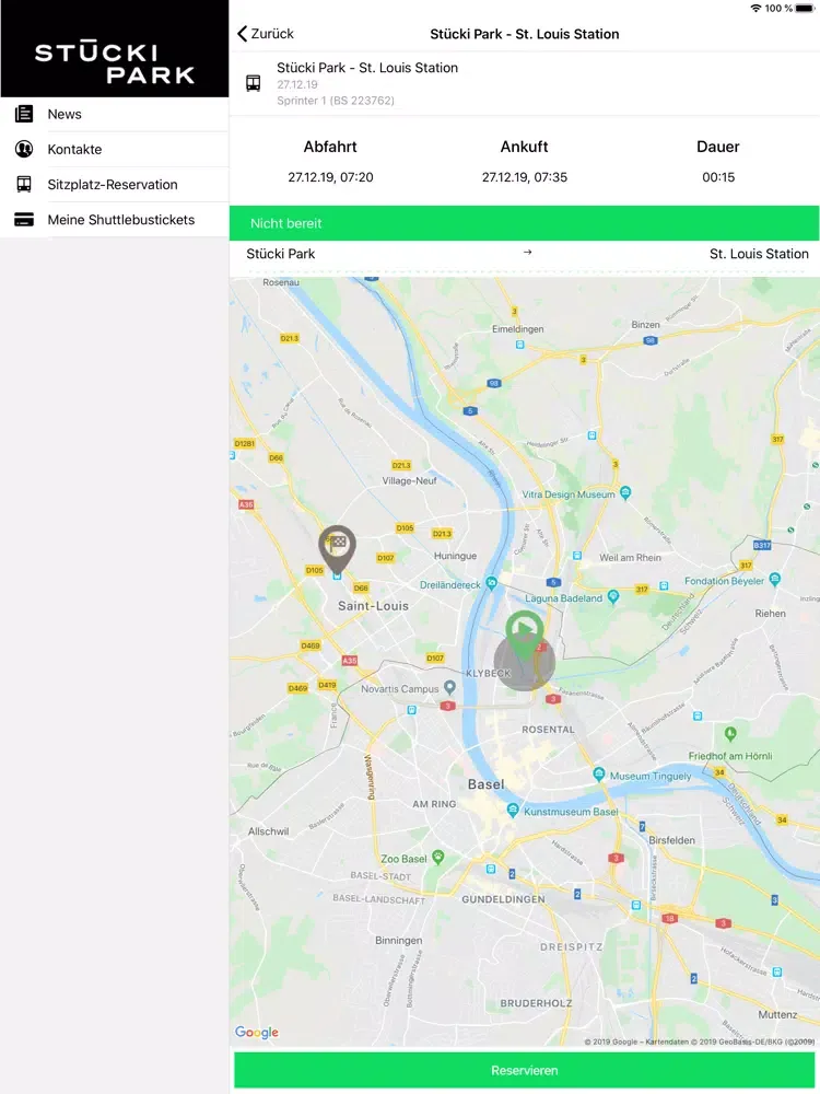 Tangkapan layar Stücki Park iPad 
