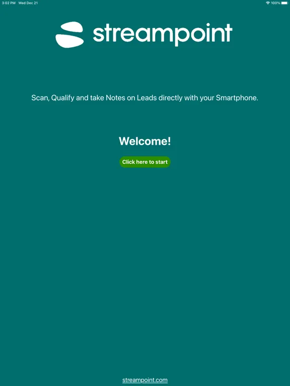 Zrzuty ekranu Streampoint Lead Capture iPad 
