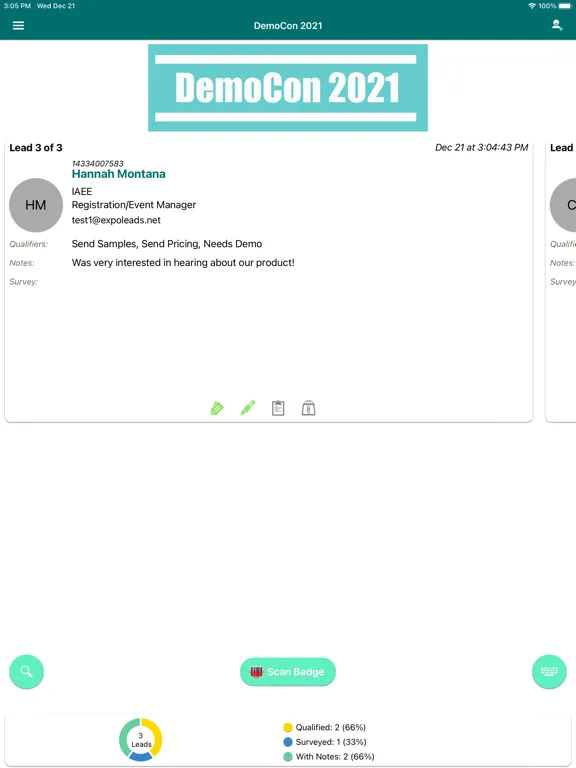Zrzuty ekranu Streampoint Lead Capture iPad 
