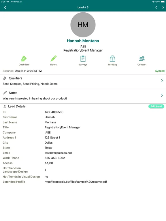 Zrzuty ekranu Streampoint Lead Capture iPad 