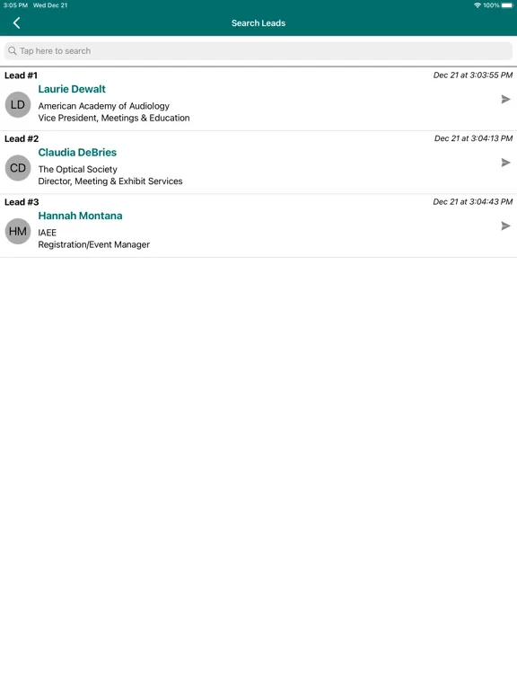 Zrzuty ekranu Streampoint Lead Capture iPad 