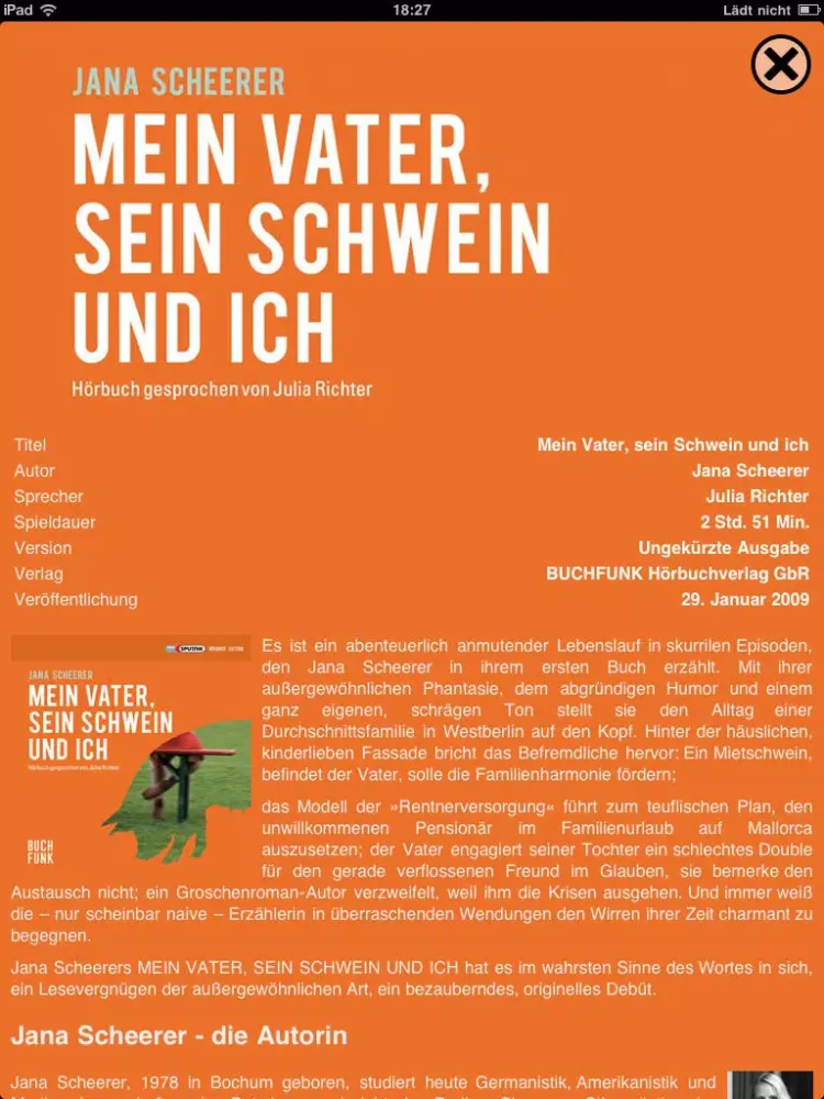 Captures d'écran de Mein Vater, sein Schwein und ich - Hörbuch Edition iPad 